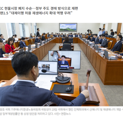 RPS 폐지법 국회 상임위 통과…재생에너지 경매제 전환 본격화